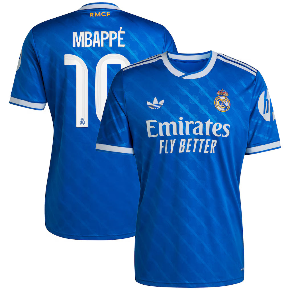 Kylian Mbappé Real Madrid 2025/26 Third Player Jersey - Blue