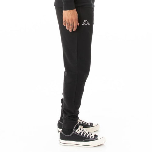 KAPPA LOGO FLEECE ZANOK SWEATPANTS- BLACK