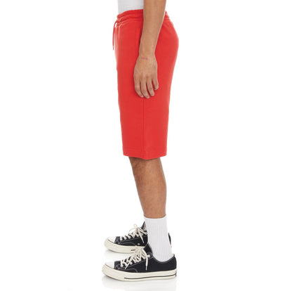 KAPPA LOGO FLEECE MABOK SHORTS - RED CORAL