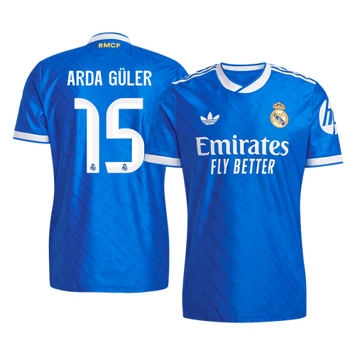 ARDA GÜLER #15 Mens Real Madrid Third Jersey 2025/26 - Player Version (Slim Fit)