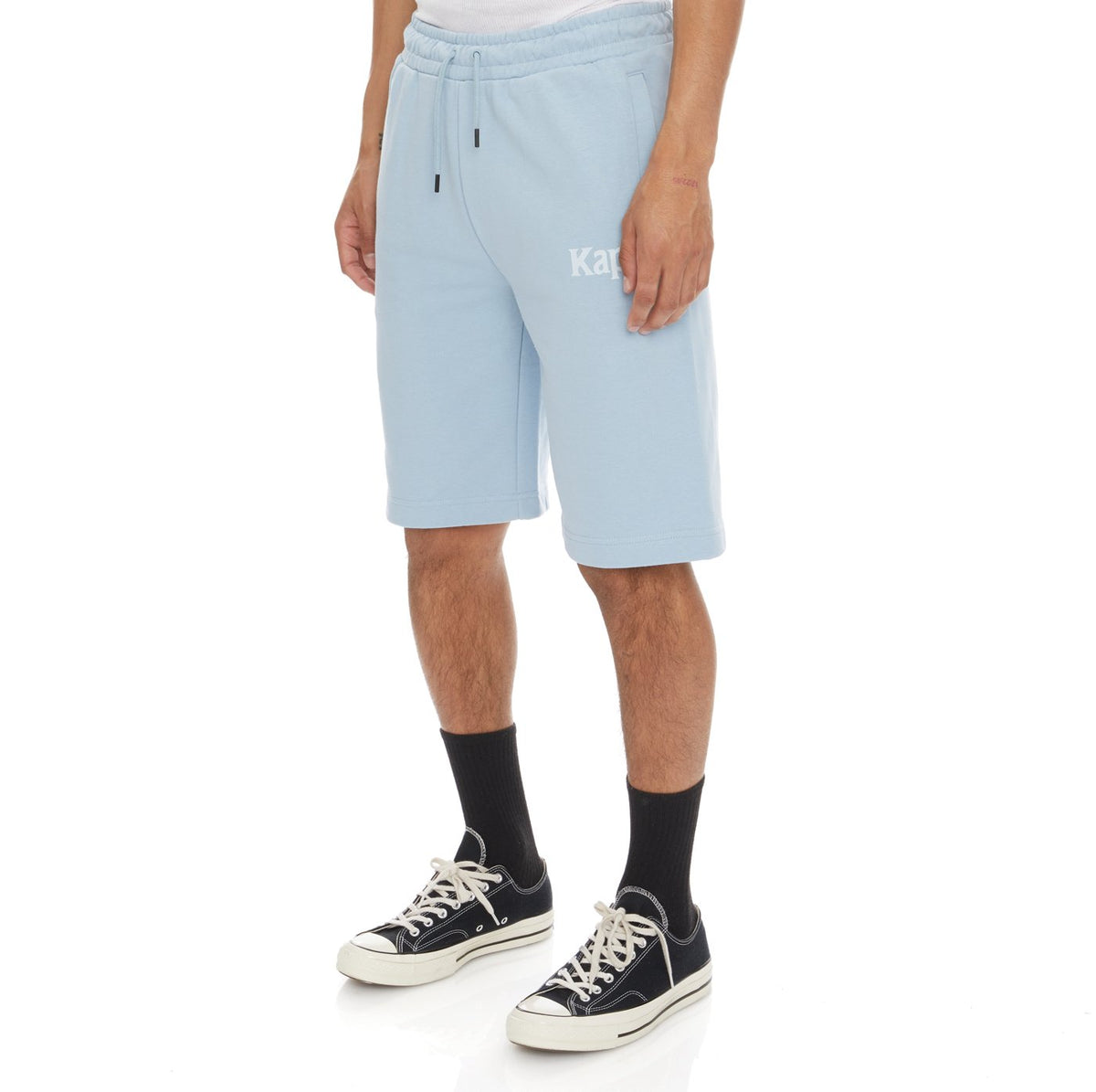 KAPPA AUTHENTIC SANGONE SHORTS - BABY BLUE WHITE