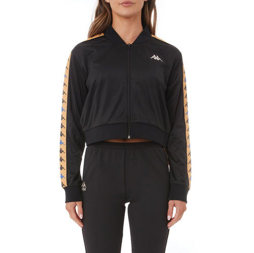 KAPPA WOMENS 222 BANDA OSBAR TRACK JACKET - BLACK