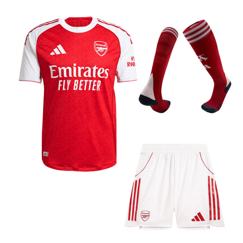 Men's Arsenal Home Full Kit 2025/26 - Player Version (Slim Fit)