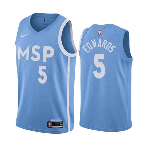 Anthony Edwards Minnesota Timberwolves Unisex Swingman Jersey - City Edition - Blue