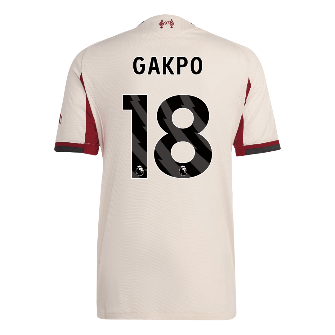 GAKPO #18 Mens Liverpool Away Jersey 2025/26 - Player Version (Slim Fit)