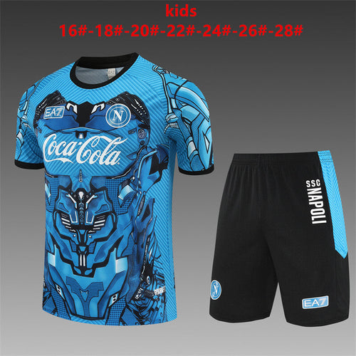 Kids SSC Napoli Training Tracksuits 25/26 Football Kit Soccer Jersey