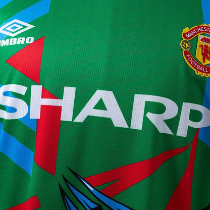 Manchester United Jersey 1992-94 Goalkeeper Retro Football Kit Long Sleeves