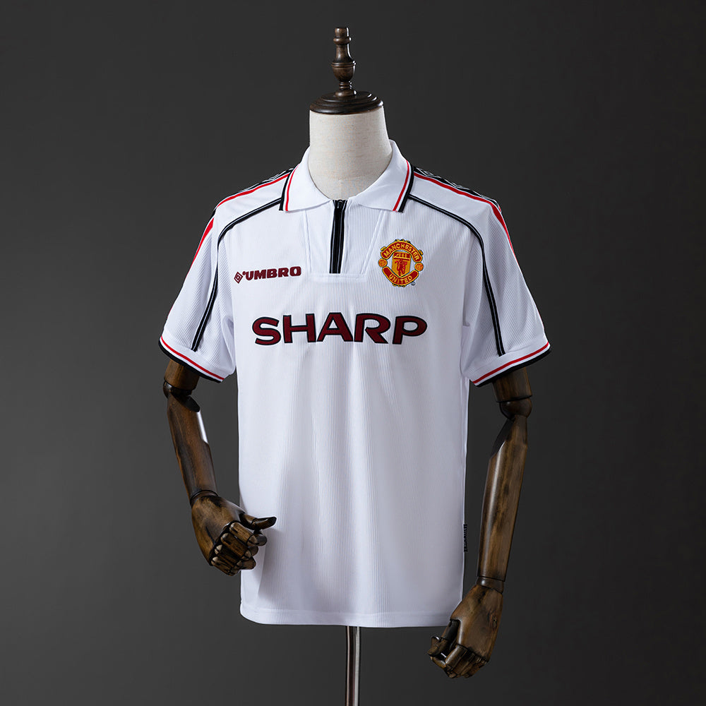 Manchester United Jersey1998-99 Home White Retro Football Kit