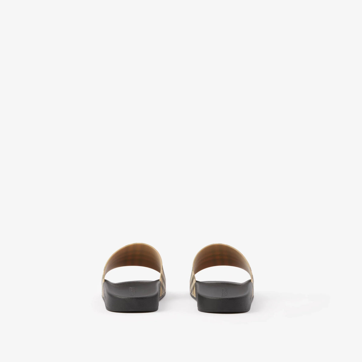 Burberry Furley Check Slides in Archive Beige