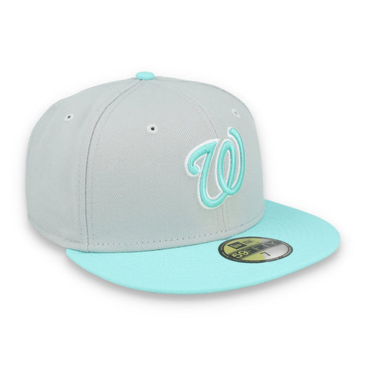 New Era Washington Nationals 2-Tone Color Pack 59FIFTY Fitted Hat-Gray/Turquoise