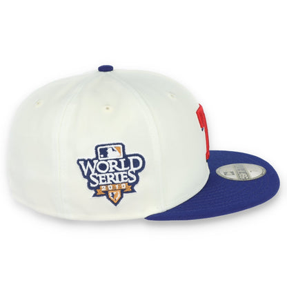 New Era Texas Rangers Throwback 2010 World Series Side Patch 59FIFTY Fitted Ivory Hat