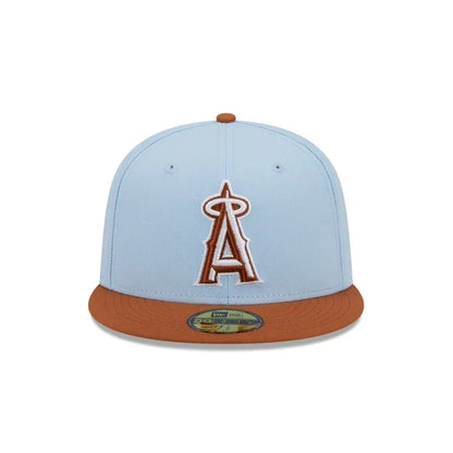 New Era Los Angeles Angels Color Pack 59FIFTY Fitted Hat-Light Blue/Rust Orange