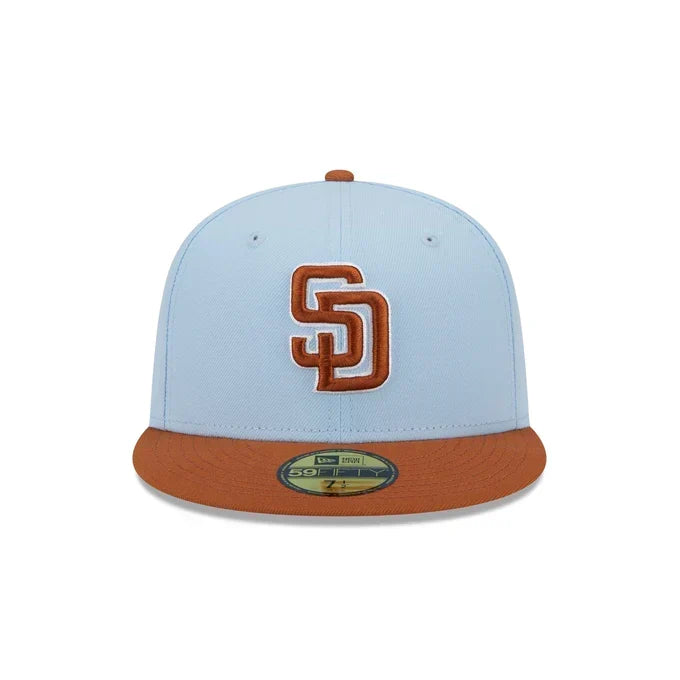 New Era San Diego Padres Color Pack 59FIFTY Fitted Hat-Light Blue/Rust Orange