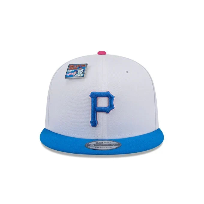 New Era Pittsburgh Pirates Cotton Candy Big League Chew Flavor Pack 9FIFTY Snapback Hat-White/Blue