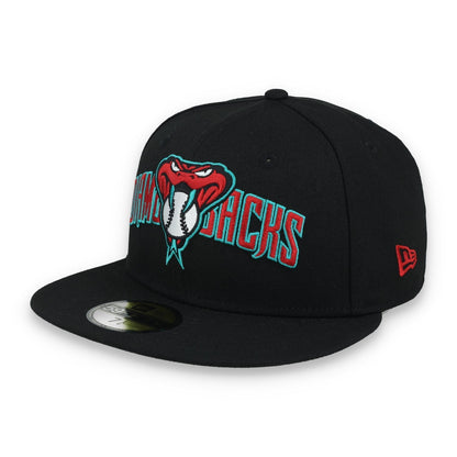 New Era Arizona Diamondbacks Overlap 59FIFTY Fitted Hat-Black