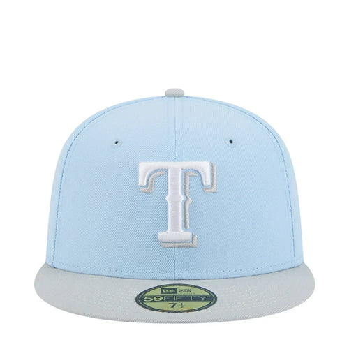 New Era Texas Rangers 2-Tone Color Pack 59FIFTY Fitted Hat-Light Blue/Gray