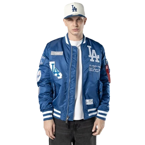 New Era Alpha Industries Los Angeles Dodgers Bomber Jacket - Royal