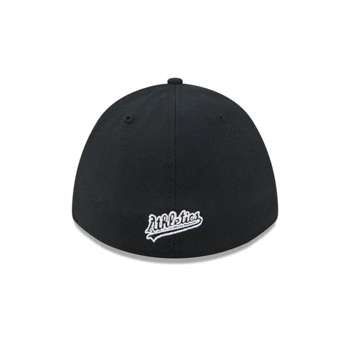 New Era Athletics 39THIRTY M-Crown A-Frame Stretch Fit Hat-Black/White