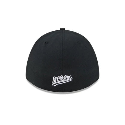 New Era Athletics 39THIRTY M-Crown A-Frame Stretch Fit Hat-Black/White