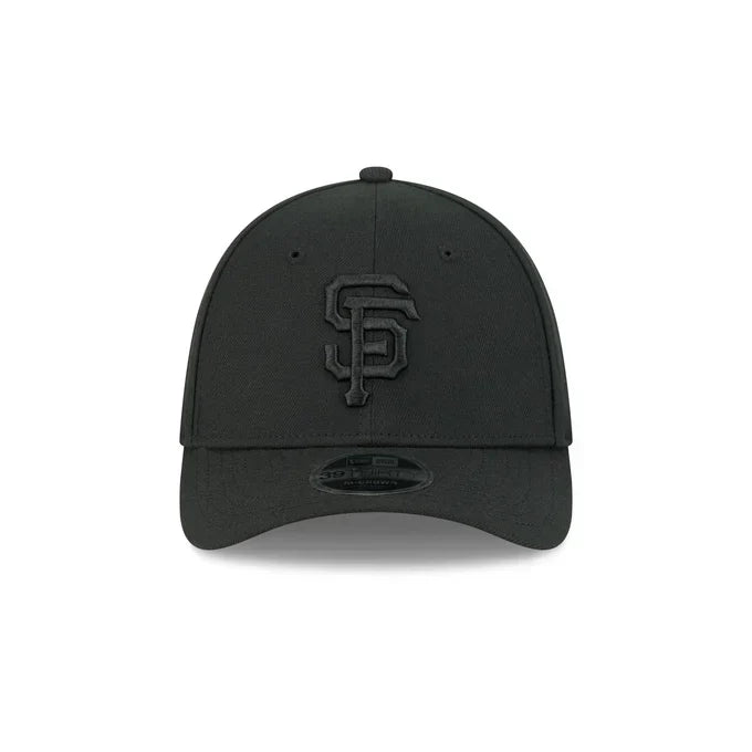 New Era San Francisco Giants 39THIRTY M-Crown A-Frame Stretch Fit Hat-Black/Black