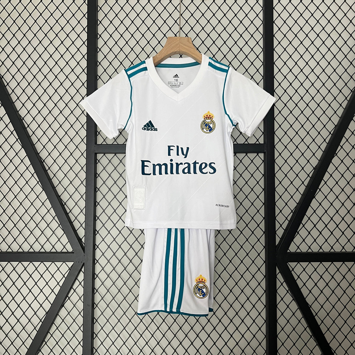 Camiseta Real Madrid I 17/18 Conjunto Infantil (Retro)