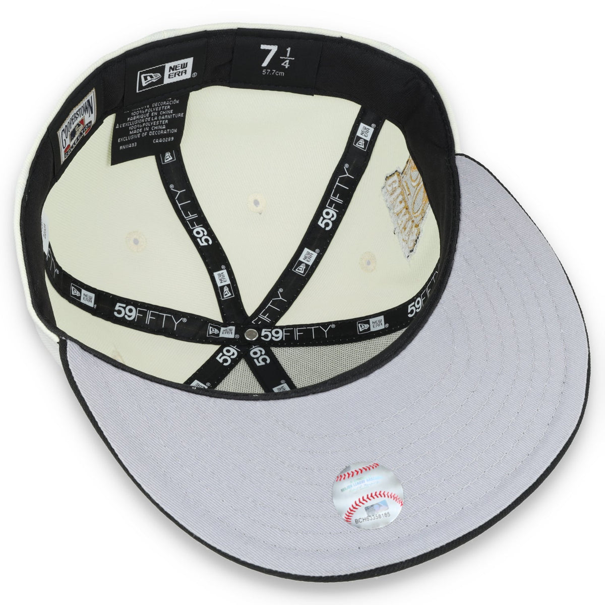 New Era San Francisco Giants 50th Anniversary Side Patch 59IFTY Fitted hat- Chrome/Black