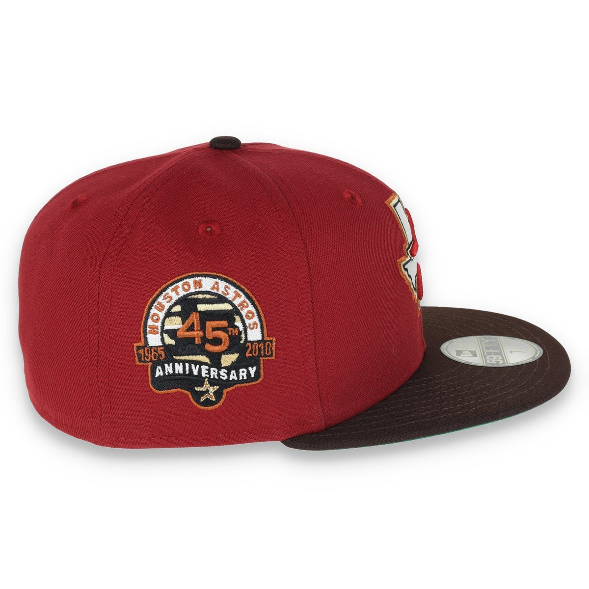 New Era Houston Astros 45th Anniversary Patch 59FIFTY-BURNT RED/BROWN