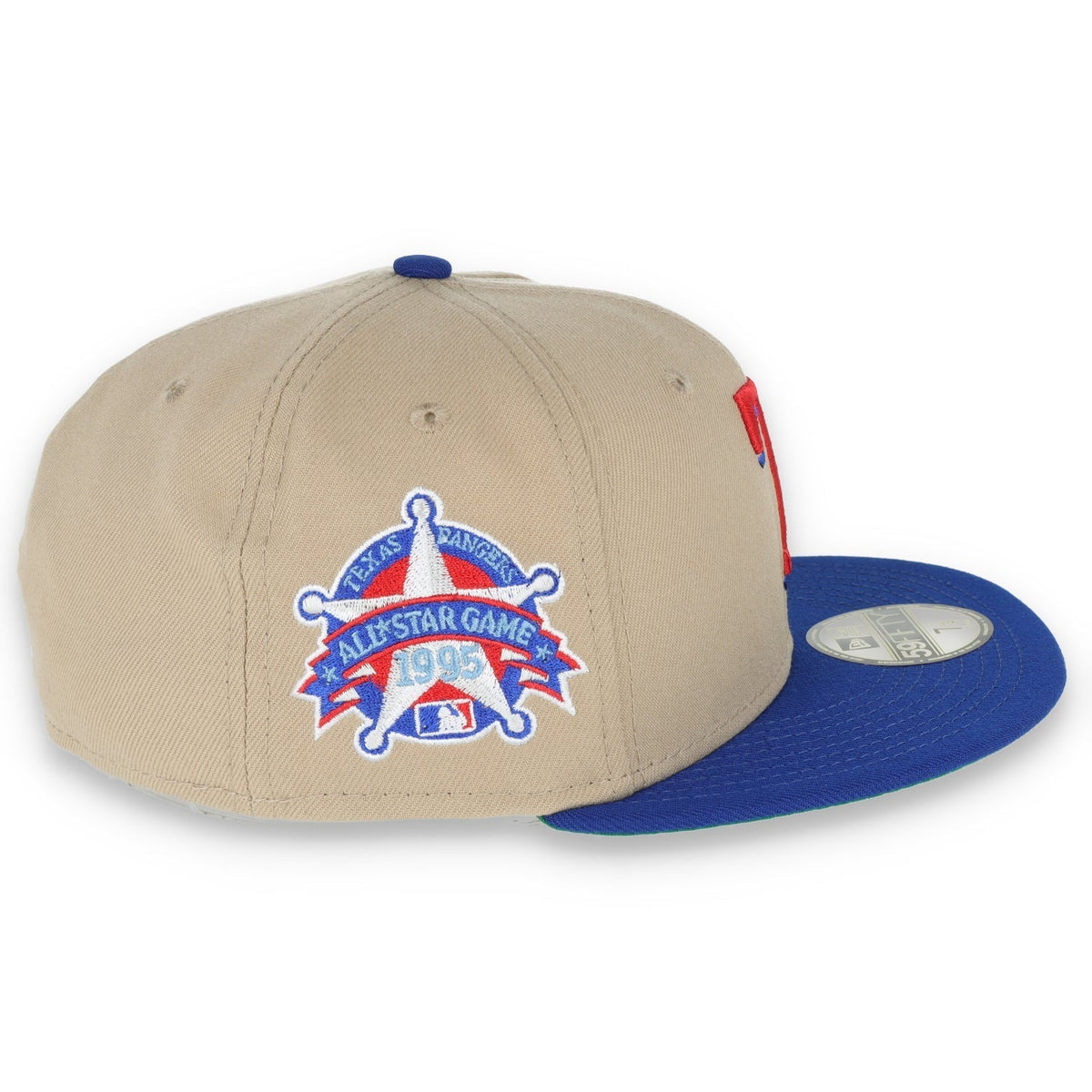 New Era Texas Rangers 1995 All Star Game Patch 59FIFTY Fitted Khaki Hat