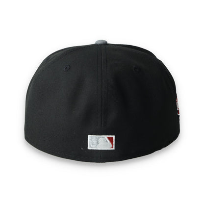 New Era Pittsburgh Pirates World Series Side Patch Metallic 59FIFTY Fitted Hat- Black/Grey/Red