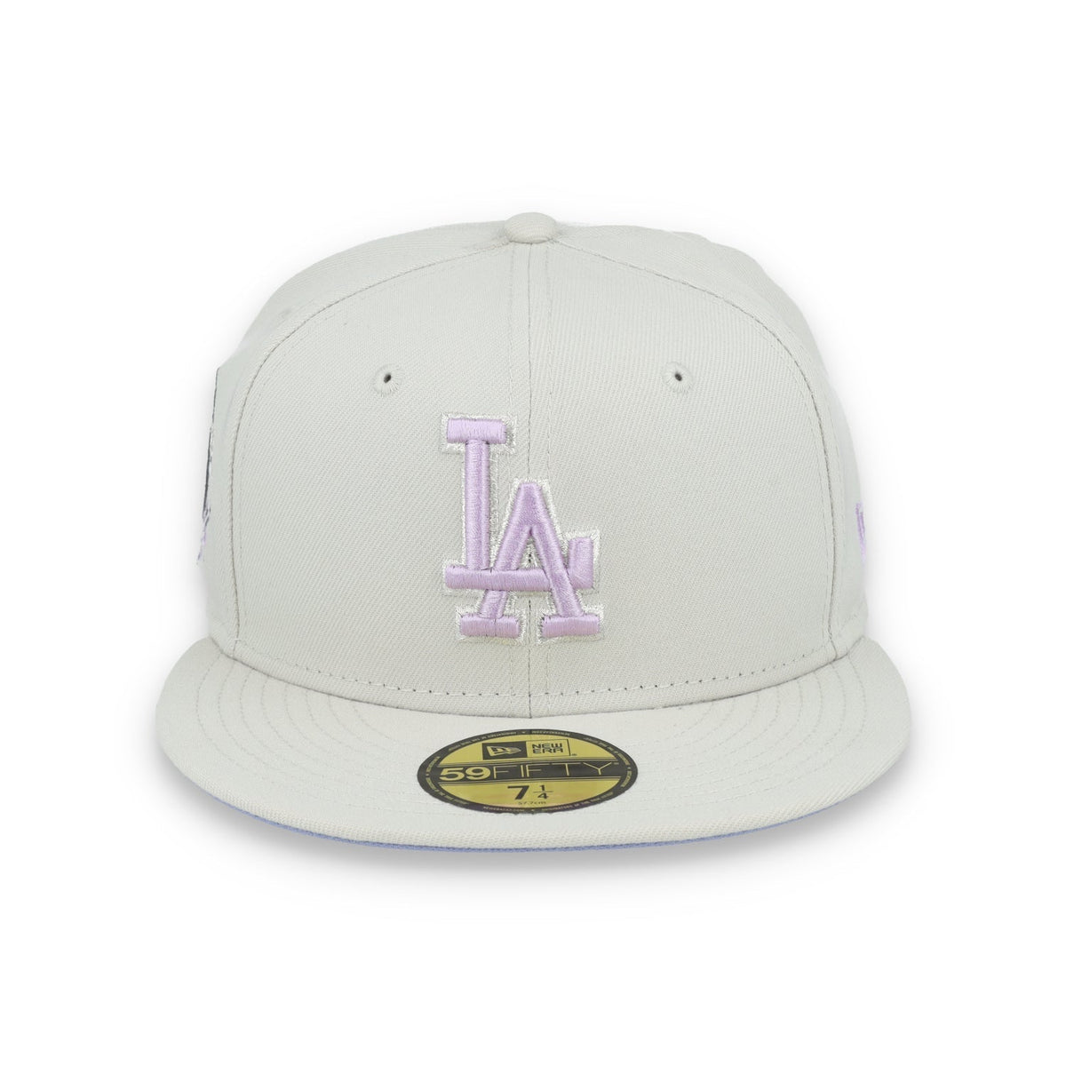 New Era Los Angeles Dodgers Floral Side Patch 59FIFTY Fitted Hat-Stone/Lavender