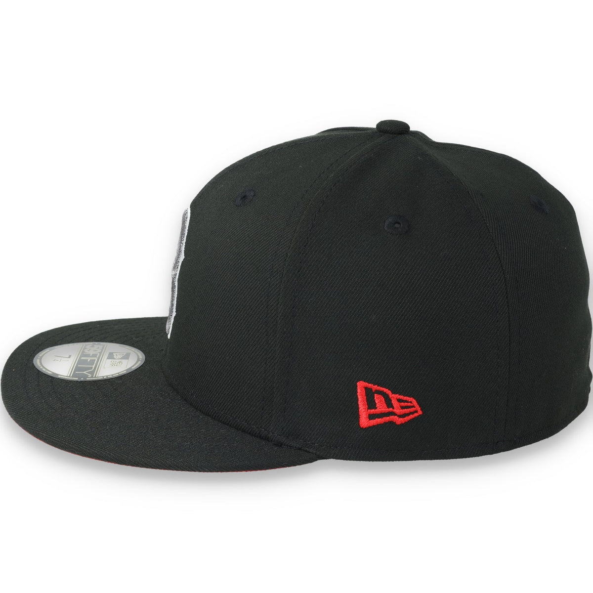 New Era Boston Red Sox 2003 World Series Side Patch 59FIFTY Fitted Hat-Metallic Grey/Black