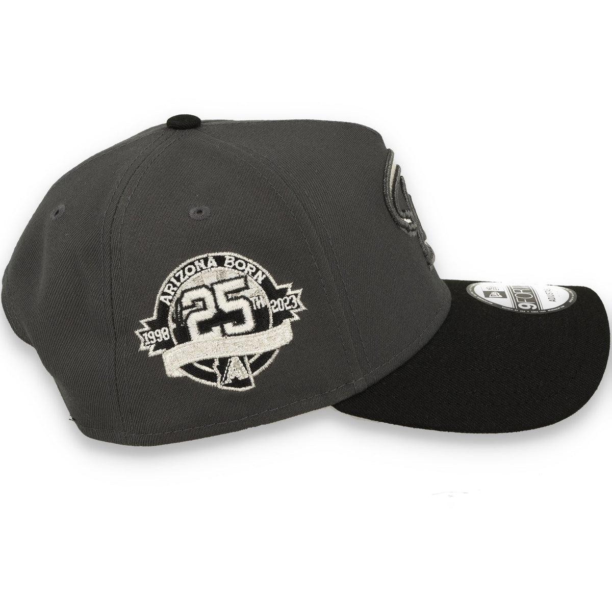 New Era Arizona Diamondbacks 25th Anniversary 9FORTY A-Frame Snapback Hat-Dark Gray/Black