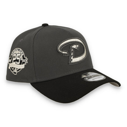 New Era Arizona Diamondbacks 25th Anniversary 9FORTY A-Frame Snapback Hat-Dark Gray/Black