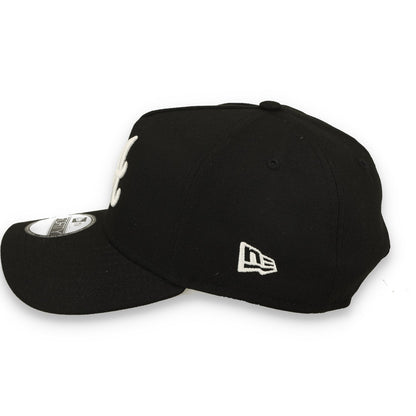 New Era Atlanta Brave 9FORTY A-Frame Snapback Hat-Black/White