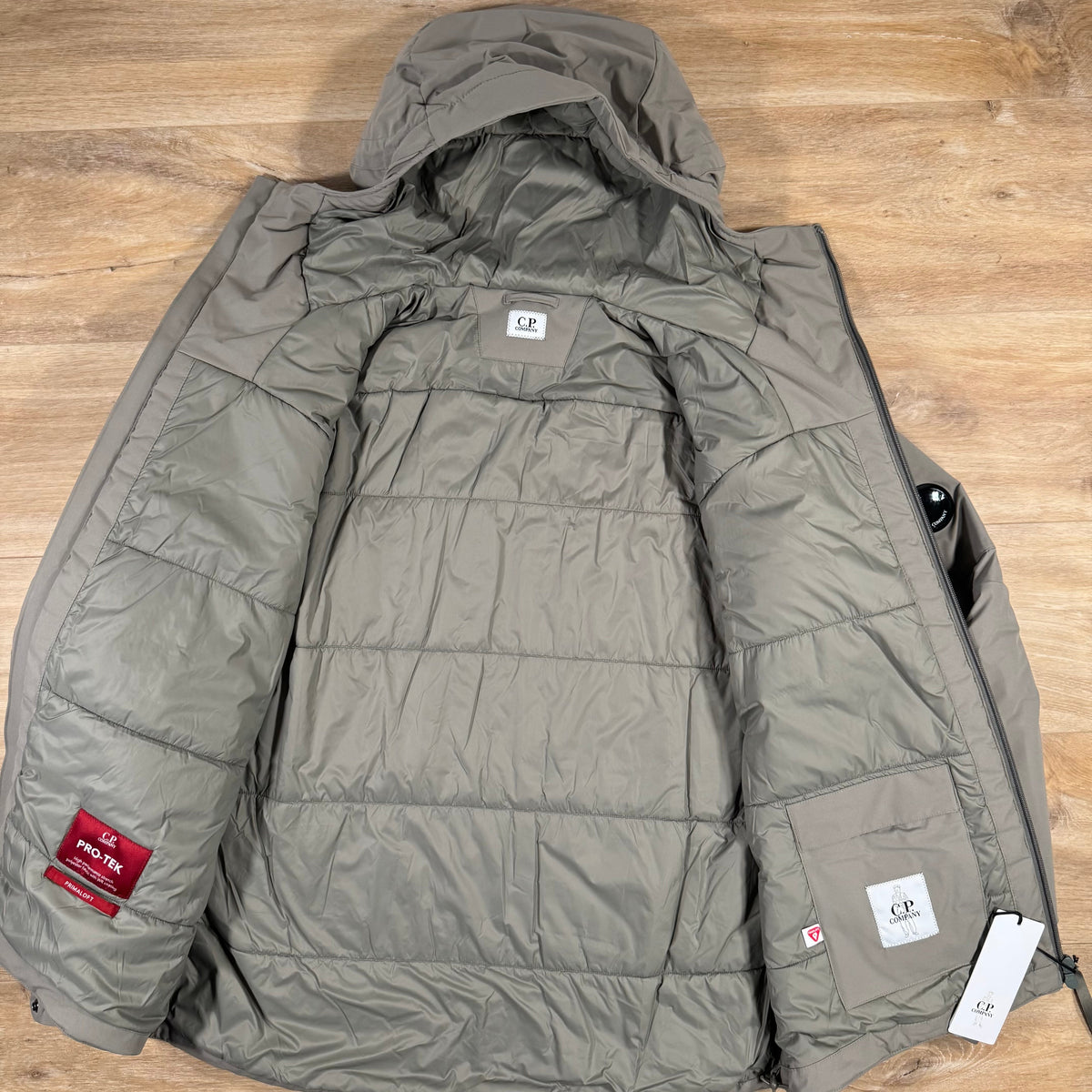 C.P. Company Pro-Tek Padded Lens Jacket in Fungi Grey