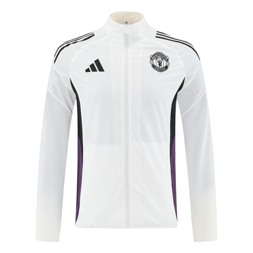 2025/26 Manchester United White Windbreaker Jacket