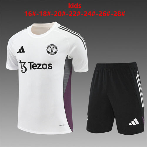 Kids Manchester United Training Tracksuits 25/26 Football Kit Soccer Jersey
