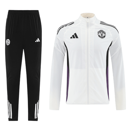 Manchester United 2025/26 White Training Tracksuit Kit (Top+Pants)