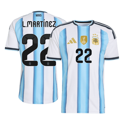 L.MARTÍNEZ #22 Mens Argentina World Cup Home Jersey 2026 - Player Version (Slim Fit)