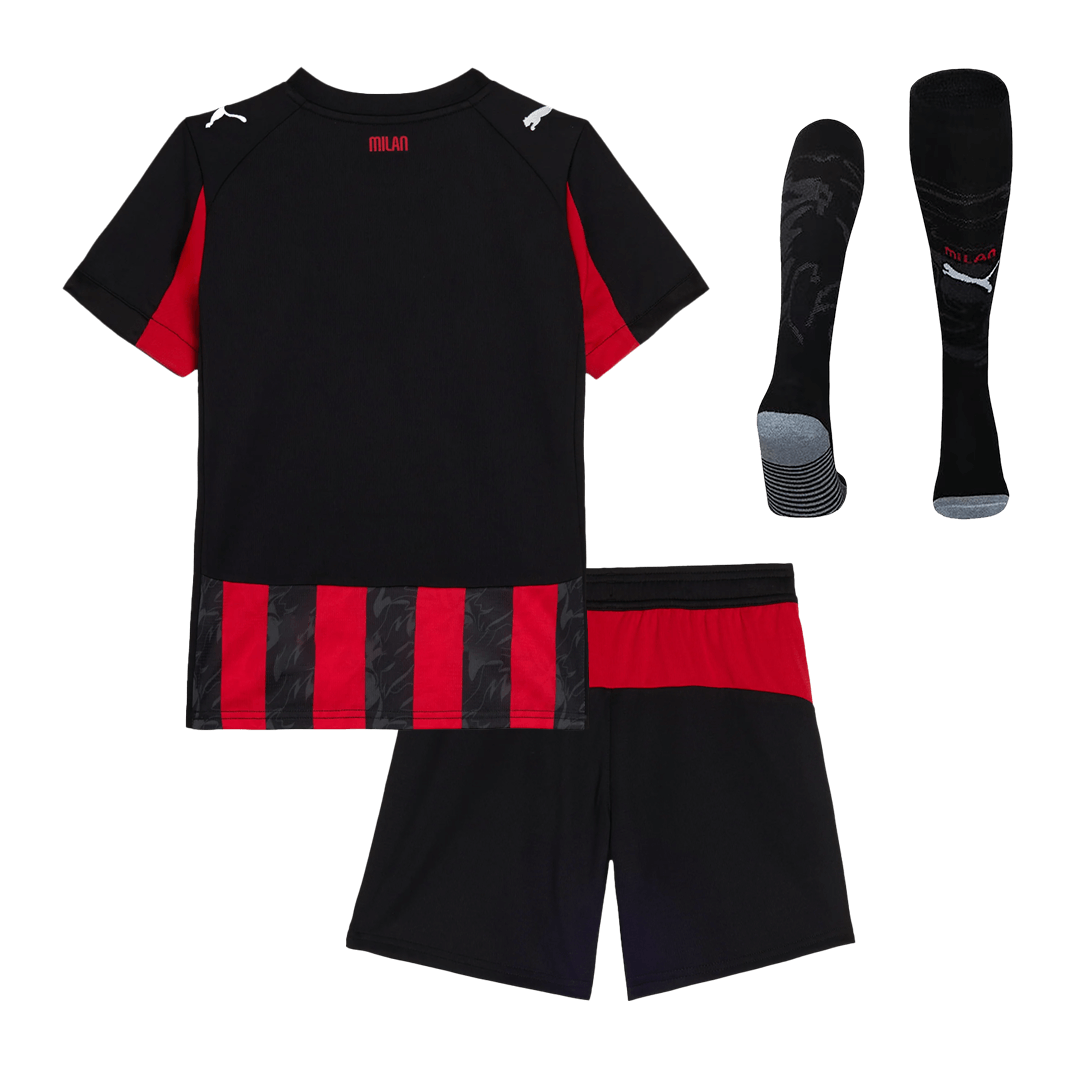 Kids AC Milan Home Full Kit 2025/26