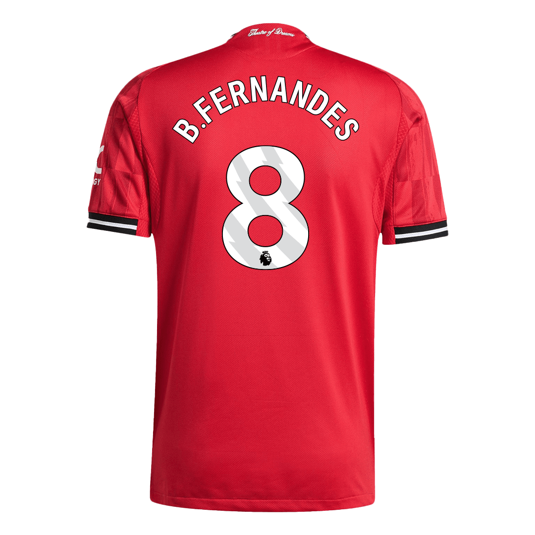 B.FERNANDES #8 Mens Manchester United Home Jersey 2025/26 - Player Version (Slim Fit)