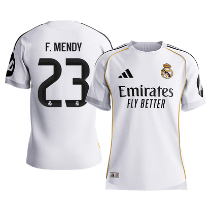 F.MENDY #23 Mens Real Madrid Home Jersey 2025/26 - Player Version (Slim Fit) [PREMIUM]