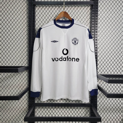 Manchester United Jersey Away Kit 99/00 Retro Long Sleeves Football Team Soccer Shirt