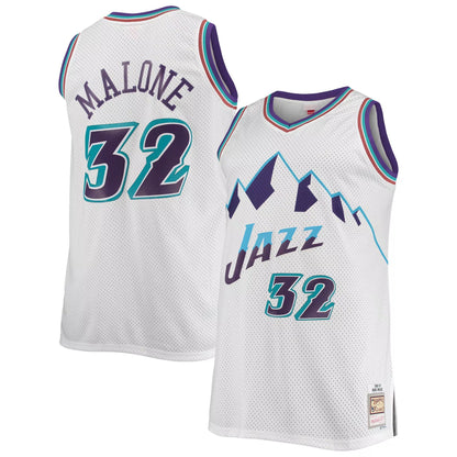 Karl Malone Utah Jazz 1996/97 Hardwood Classics Jersey - White