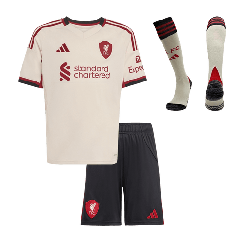 Kids Liverpool Away Full Kit 2025/26