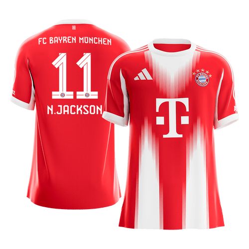 N.JACKSON #11 Mens Bayern Munich Home Jersey 2025/26 [PREMIUM]