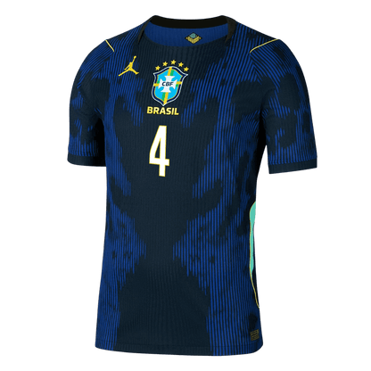 MARQUINHOS #4 Mens Brazil World Cup Away Jersey 2026 - Player Version (Slim Fit)