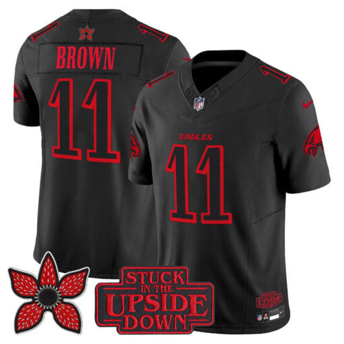 A.J. Brown Philadelphia Eagles ‘Stranger Things Edition’ Jersey - Black