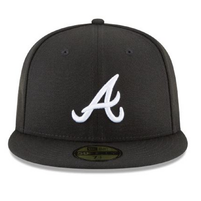 ATLANTA BRAVES NEW ERA BASIC 59FIFTY FITTED-BLACK/WHITE