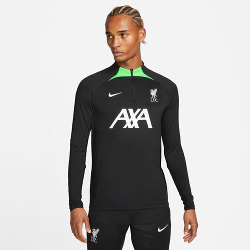 Liverpool FC Strike Men's Nike Dri-FIT Black/Green Soccer Drill Top